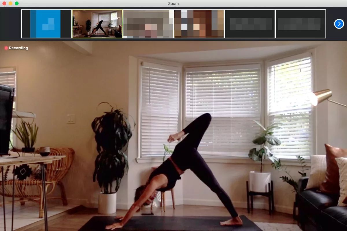Zoom Pilates at home